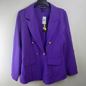 Medium Purple Blazer Long Sleeve Suit Stretch Jacket NWT